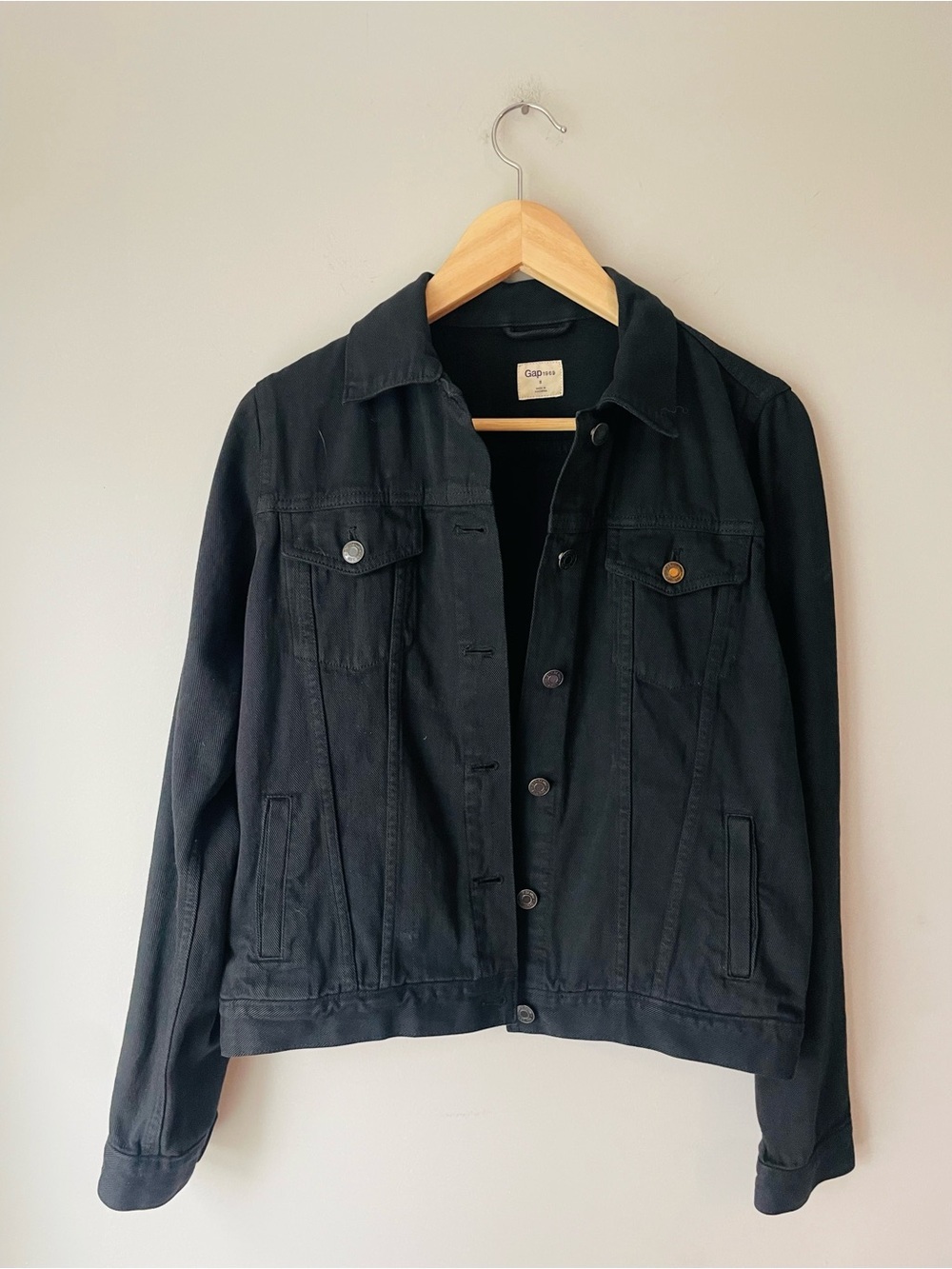 GAP Black Denim Trucker Jacket